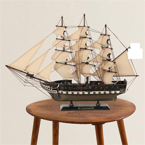 shuishuicui 60CM Für Verfassung Segelboot Modell Fertig Vintage Amerikanischen Massivholz Wohnkultur Schreibtisch Handwerk Marine Stil von shuishuicui