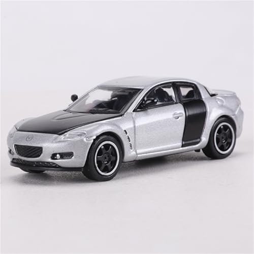 shuishuicui Automodell 1 64 für Mazda RX-8, Legierung, Spielzeug, Sammlerstück, Geschenk für Männer, dekoratives Schreibtisch-Ornament, Gedenkartikel(Silver) von shuishuicui