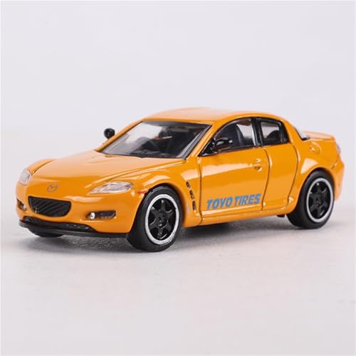 shuishuicui Automodell 1 64 für Mazda RX-8, Legierung, Spielzeug, Sammlerstück, Geschenk für Männer, dekoratives Schreibtisch-Ornament, Gedenkartikel(Yellow) von shuishuicui