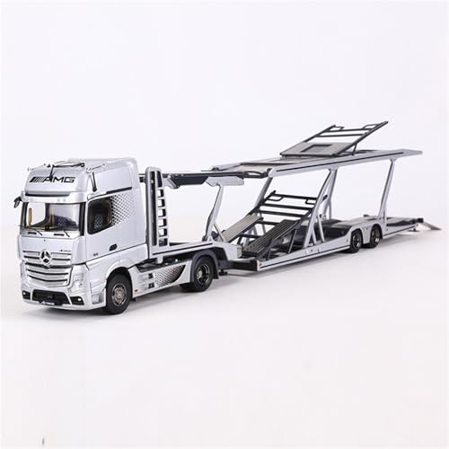 shuishuicui Automodell 1 64 für Mercedes-Benz Schwerlast-LKW-Anhänger Doppelstockanhänger Spielzeug Sammlerstück Dekorative Schreibtischornament für Herren(White) von shuishuicui