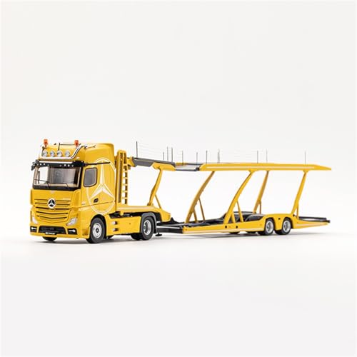 shuishuicui Automodell 1 64 für Mercedes-Benz Schwerlast-LKW-Anhänger Doppelstockanhänger Spielzeug Sammlerstück Dekorative Schreibtischornament für Herren(Yellow) von shuishuicui