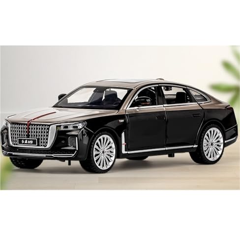 shuishuicui Druckguss-Automodell im Maßstab 1:24, Hongqi H9 Zeremonielles Auto, Druckguss-Spielzeug – 8 Zoll großes dekoratives Schreibtisch-Sammlerstück für Herren(Black) von shuishuicui