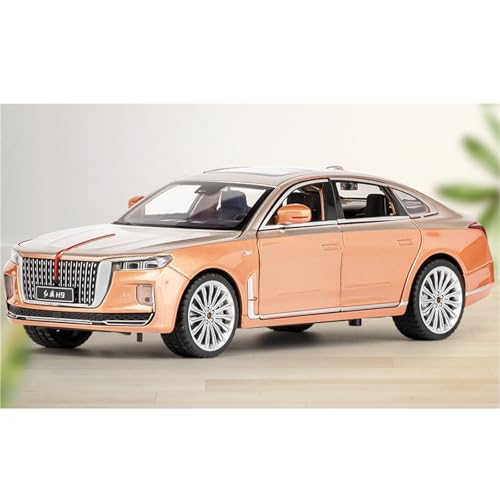 shuishuicui Druckguss-Automodell im Maßstab 1:24, Hongqi H9 Zeremonielles Auto, Druckguss-Spielzeug – 8 Zoll großes dekoratives Schreibtisch-Sammlerstück für Herren(Natural) von shuishuicui