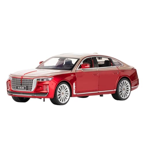 shuishuicui Druckguss-Automodell im Maßstab 1:24, Hongqi H9 Zeremonielles Auto, Druckguss-Spielzeug – 8 Zoll großes dekoratives Schreibtisch-Sammlerstück für Herren(Red) von shuishuicui