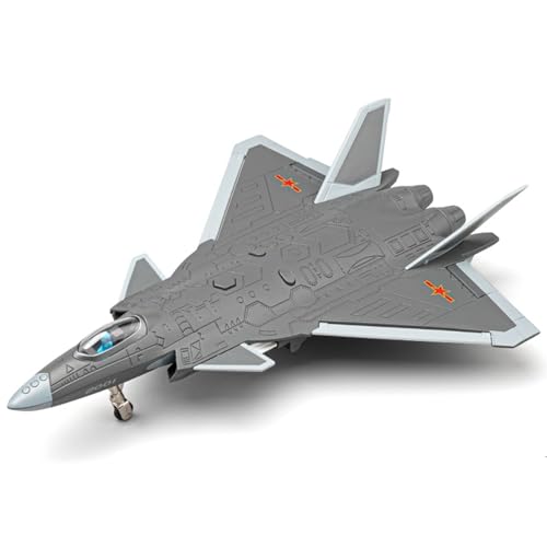 shuishuicui Flugzeugmodell 1:84 für J-20 Stealth Fighter Jet Alloy Spielzeug Sammlerstück Gedenkdekoration für Herren Schreibtisch 9 Zoll(Gray) von shuishuicui