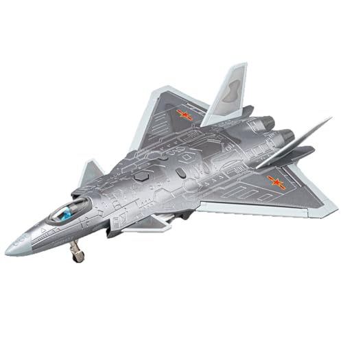 shuishuicui Flugzeugmodell 1:84 für J-20 Stealth Fighter Jet Alloy Spielzeug Sammlerstück Gedenkdekoration für Herren Schreibtisch 9 Zoll(Silver) von shuishuicui