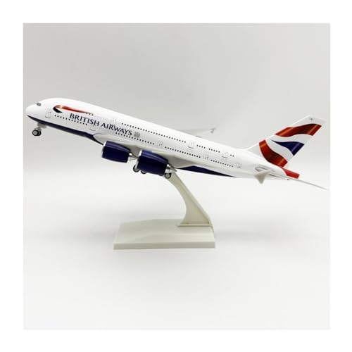 shuishuicui Flugzeugmodell für British Airways für A380, Legierungsharz, Simulation, statische Anzeige, Schreibtisch, Herrenspielzeug, 30 cm von shuishuicui