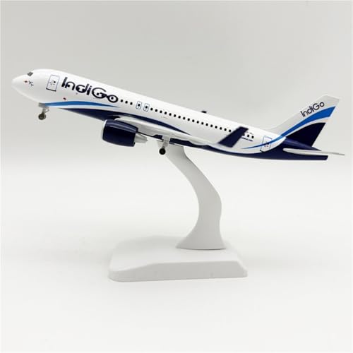 shuishuicui Flugzeugmodelle für Indien Indigo Aero für A320 Legierung Statische Display-Kollektion für Männer Jungen 20CM Dekoration Schreibtisch Memorial von shuishuicui