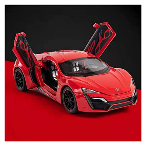shuishuicui Für Brandneue Sportwagen 1 24 Simulation Legierung Sound Und Licht Force Control Modell Spielzeugauto(Rot) von shuishuicui