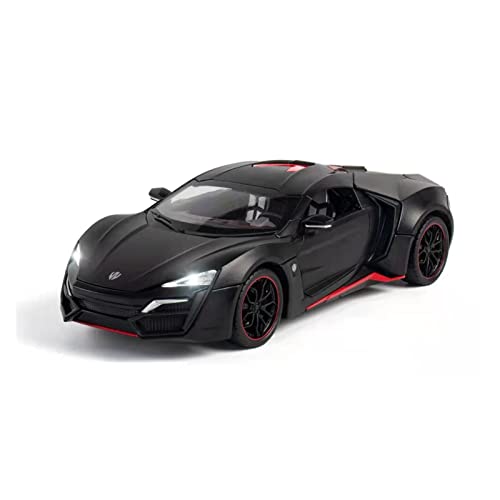 shuishuicui Für Brandneue Sportwagen 1 24 Simulation Legierung Sound Und Licht Force Control Modell Spielzeugauto(Schwarz) von shuishuicui