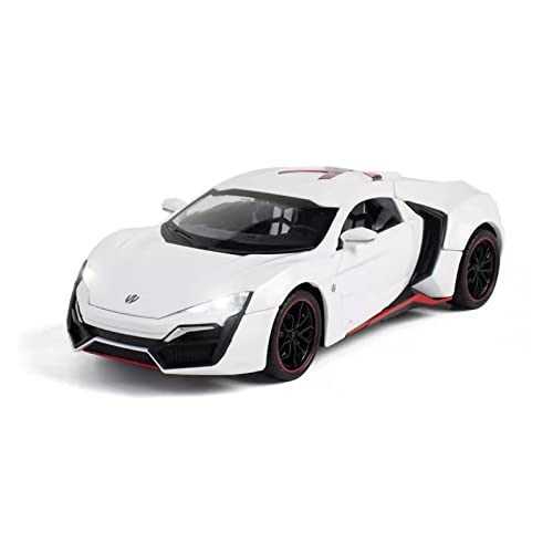 shuishuicui Für Brandneue Sportwagen 1 24 Simulation Legierung Sound Und Licht Force Control Modell Spielzeugauto(White) von shuishuicui