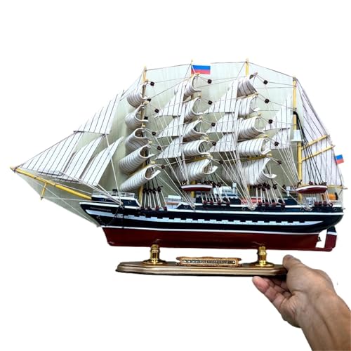 shuishuicui Für das russische Kruzenshtern-Schiffsmodell, handgefertigtes Holzboot, Schreibtisch zur Dekoration im Kinderzimmer, Spielzeug von shuishuicui