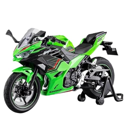 shuishuicui Motorradmodell 1:12 Für Kawasaki Ninja 400 Druckguss-Motorradspielzeug Desktop-Display 7-Zoll-Sammlerstück Für Männer Jungen(Green) von shuishuicui