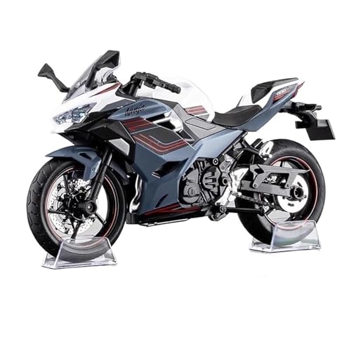 shuishuicui Motorradmodell 1:12 Für Kawasaki Ninja 400 Druckguss-Motorradspielzeug Desktop-Display 7-Zoll-Sammlerstück Für Männer Jungen(White) von shuishuicui