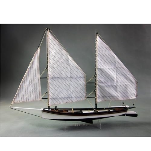 shuishuicui Neu 1 24 für Sharp Klassische Holz Segelboot Handarbeit Montiert Boot Modell DIY Kit Für Home Dekorationen Eltern-Kind-Spielzeug von shuishuicui