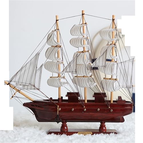 shuishuicui Segelboot-Modell-Ornamente, rot, 40 cm, Dekoration für Zuhause und das Büro, handgefertigte Boots-Bastelornamente für Männer und Frauen shuishuicui Segelboot-Modell-Ornamente, rot, 40 cm, Dekoration für Zuhause und das Büro, handgefertigte Boots-Bastelornamente für Männer und Frauen von shuishuicui