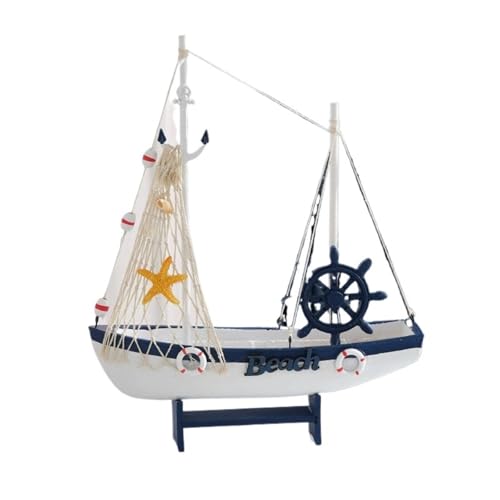 shuishuicui Segelboot-Modellboot aus Holz, handgefertigt, Heimdekoration, blau, 27,9 cm, Höhle, Kinderzimmer, Spielzeugsammlung, Souvenir shuishuicui Segelboot-Modellboot aus Holz, handgefertigt, Heimdekoration, blau, 27,9 cm, Höhle, Kinderzimmer, Spielzeugsammlung, Souvenir von shuishuicui