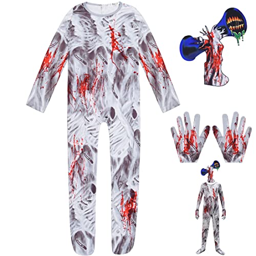 shumintaojin Seltsame grüne Kinder-Kostüme, Halloween-Overall, Spielzeug, Spiel, Performance, Partykleid, 5–12 Jahre (Stil 3, 5–6 Jahre) von shumintaojin
