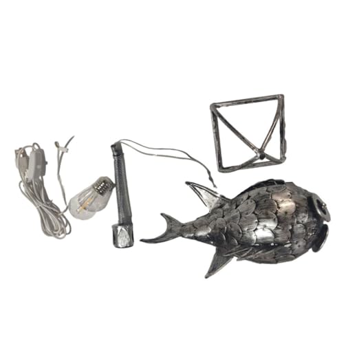 siduytin Sicheres, ungiftiges und harmloses Anglerfisch Licht sorgt für Sicherheit sowohl für Kinder als auch für Erwachsene. Metall Anglerfisch Nachtlicht, L von siduytin