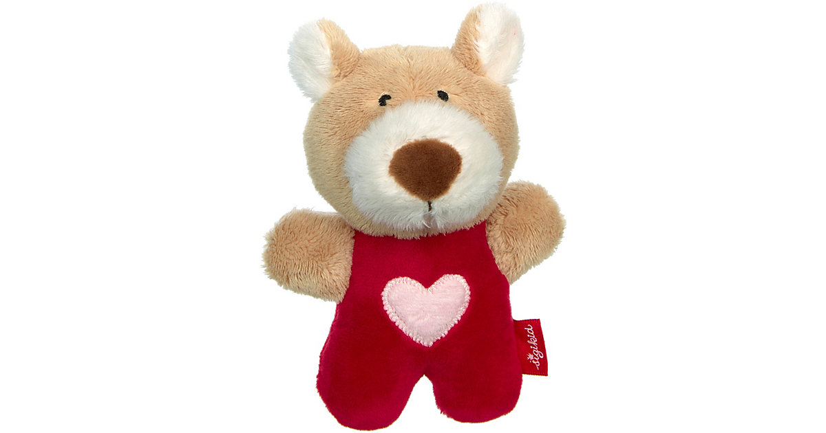 Rassel Bär, Red Stars beige/rot Rassel Bär, Red Stars beige/rot von sigikid