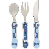 SIGIKID 25425 Kinder Besteck Set Hase und Elefant Lolo Lombardo, Messer, Gabel, Löffel von sigikid