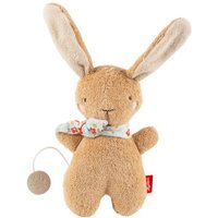 Sigikid 31271 - Mini Spieluhr Hase braun, 19 cm, (mit 1 von 5 Kinderliedern - nicht vorab wählbar!), Baumwollfrottee, Farmhouse Family von sigikid