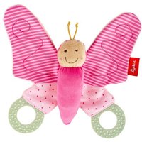 Sigikid 43353 - Knistertuch Schmetterling pink Kinderbunt, 22 cm, Schmusetuch, Babyspielzeug von sigikid