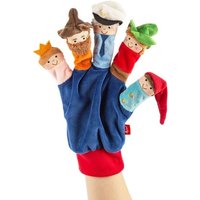 Sigikid 43505 - Fingerpuppen Handschuh Kasper/Räuber/Polizist/Prinzessin, Einheitsgröße von sigikid