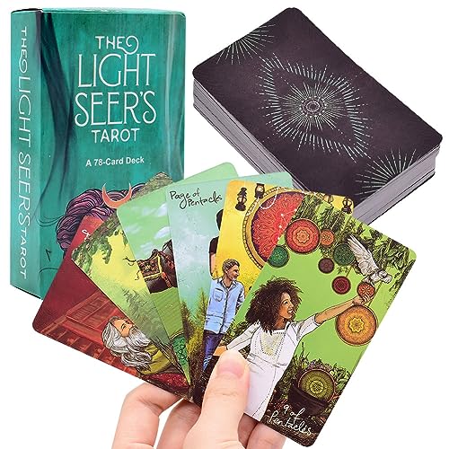 simyron 78 Pieces Tarot Cards Oracle Cards Tarot Cards Set for Beginners Light and Shadow Tarot in English Fate Divination Tarot Cards Spiritual Tool for Personality Development von simyron