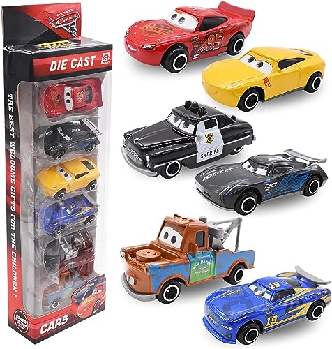 simyron Spielzeugauto Set - 6 Pack Spielzeugauto, Kinderidee Spielfahrzeuge für Geburtstagsfeiern, geeignet für Kinder ab 3 Jahren von simyron