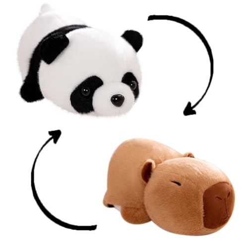 simyron Reversible Plüschtier Capybara Panda - 24cm Doppelseitiges Flip Kuscheltier, Stofftier Spielzeug Geschenke für Kinder, Mädchen, Jungen und Freunde simyron Reversible Plüschtier Capybara Panda - 24cm Doppelseitiges Flip Kuscheltier, Stofftier Spielzeug Geschenke für Kinder, Mädchen, Jungen und Freunde von simyron