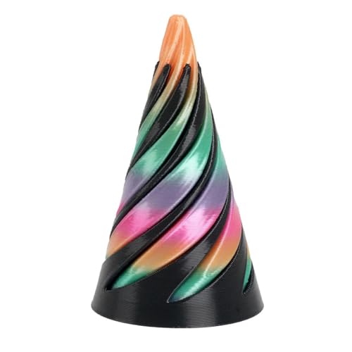 3 Stücke 3D-Druck Spiral Cone Fidget Toy, Impossible Cone,Kegel, Pyramide und Zylinder im 3D-Druck Skulptur Stress Relief Desktop Dekorationen Spielzeug für Kinder und Erwachsene（Bunt） von sinirttou