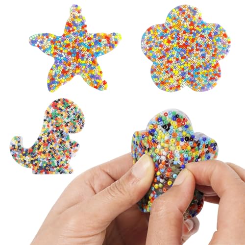 3pcs Skin Picking Fidget Toys, Picky Pad,Skin Picking Fidget Sensorisches Spielzeug,Sensory Fidget Board für Antistress,Zur Autismus ADHD Kinder ab 3 Jahr & Erwachsene(Dinosaurier, Seesterne, Blumen) von sinirttou