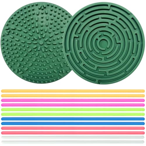 Sinirttou Sensorik Activity Board, Doppelseitiges Sensorisches Spielzeug Board, Sensory Fidget Board, zur Autismus ADHD Kinder ab 3 Jahr & Erwachsene mit Reisetasche & 12 Zubehör Schnüren(Rund,Grün) Sinirttou Sensorik Activity Board, Doppelseitiges Sensorisches Spielzeug Board, Sensory Fidget Board, zur Autismus ADHD Kinder ab 3 Jahr & Erwachsene mit Reisetasche & 12 Zubehör Schnüren(Rund,Grün) von sinirttou