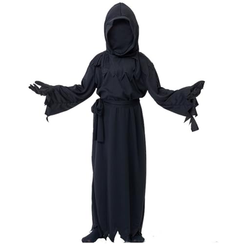 sinirttou Sensenmann Kostüm Kinder,Sensenmann Kostüm Kinder,Sensenmann Set für Halloween Dekoration Cosplay Schwarz Umhang(M sinirttou Sensenmann Kostüm Kinder,Sensenmann Kostüm Kinder,Sensenmann Set für Halloween Dekoration Cosplay Schwarz Umhang(M von sinirttou
