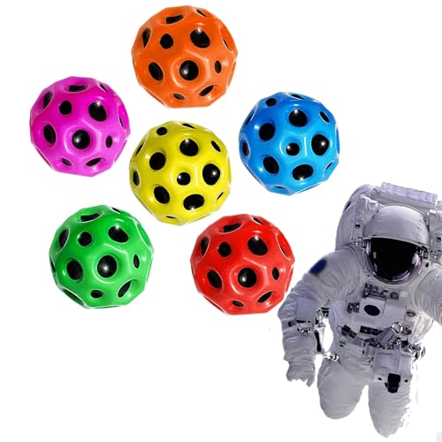 sizzlepop 6 Stück Astro Jump Ball, Moon Ball, Jumpball, Galaxy Ball, Space Ball, Astro Ball EIN Knallendes Geräusch Machen, Hüpfbälle Toy Geschenke für Kinder im Freien von sizzlepop