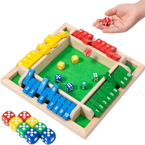 sizzlepop Shut The Box, Brettspiel aus Holz, Shut The Box Spiel, für 1–4 Spieler – Klappbrett WüRfelspiel für Zuhause, Party Oder Bar sizzlepop Shut The Box, Brettspiel aus Holz, Shut The Box Spiel, für 1–4 Spieler – Klappbrett WüRfelspiel für Zuhause, Party Oder Bar von sizzlepop