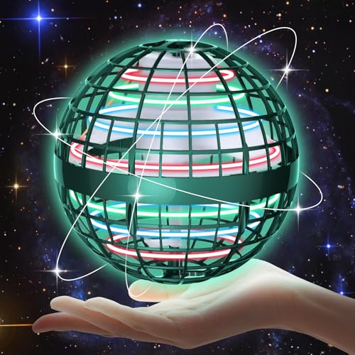 skicare 2025 Hover Ball Fliegender Ball, Flying Orb Ball Magische Spinnerin mit LED Licht Drohne für Kinder Boomerang Flugzeuge Spielzeug Geschenke für Jungen Mädchen Indoor Outdoor Fidget UFO (Grün) skicare 2025 Hover Ball Fliegender Ball, Flying Orb Ball Magische Spinnerin mit LED Licht Drohne für Kinder Boomerang Flugzeuge Spielzeug Geschenke für Jungen Mädchen Indoor Outdoor Fidget UFO (Grün) von skicare
