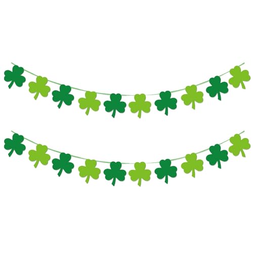 Dekorationen zum St. Patrick's Day! Tagesdekorationen, Banner, Girlanden, hängende Wirbel, irische Dekoration für Zuhause, St. Patrick-Partyzubehör Werbefahnen (Green, One Size) von skyrabbiter