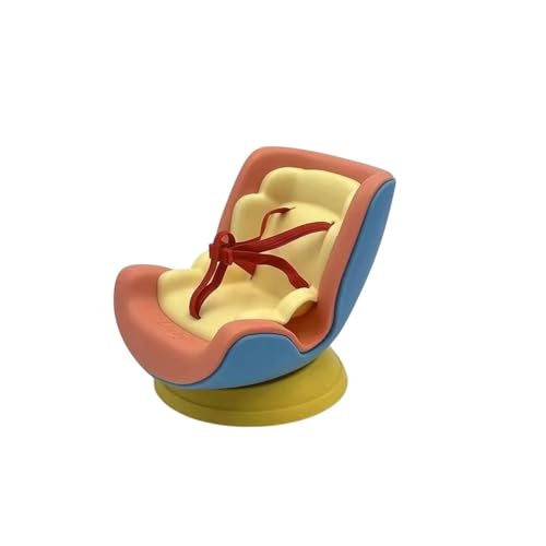 Skyrabbiter Generisch LBu Puppen-Autositz mit weichem Plüschkissen, Dolls Car Seat Fahrzeug-Deko-Tool mit verstellbarem Dreipunktgurt und Tischständer, für Fans und Anime-Sammler (A) von skyrabbiter