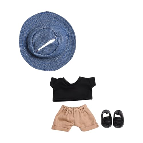 Skyrabbiter Miniatur-Puppenkleidung, 17cm, Jeans-Shorts, T-Shirts, Hüte und Schuhe, Braun und Beige, Handgefertigte Häkel Miniatur Zubehör Für Labubu Kleidung Zubehör, Puppenzubehör Geschenke (B) Skyrabbiter Miniatur-Puppenkleidung, 17cm, Jeans-Shorts, T-Shirts, Hüte und Schuhe, Braun und Beige, Handgefertigte Häkel Miniatur Zubehör Für Labubu Kleidung Zubehör, Puppenzubehör Geschenke (B) von skyrabbiter