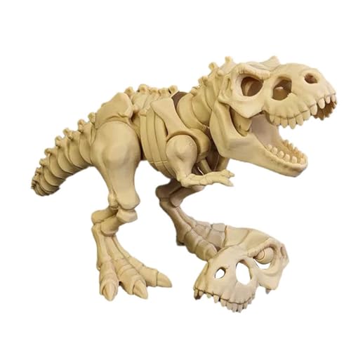 skyrabbiter 3D-Gedruckter Dinosaurier-Skelett Deko-Figur, 20 cm, Bewegliche Gelenke, Figur Mit Flexiblen Gelenken, Dinosaurier Spielzeug Geschenke, Desktop Dekor für Erwachsene und Kinder (B) von skyrabbiter
