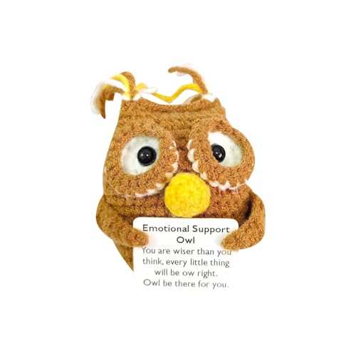 skyrabbiter Emotionale Unterstützung Oktopus Plüschtier, Handgefertigt, Rosa, 8 cm, mit Motivationskarte, lustiges Geschenk, Taschenumarmung, Geburtstagsgeschenk, Party-Dekoration (C) von skyrabbiter