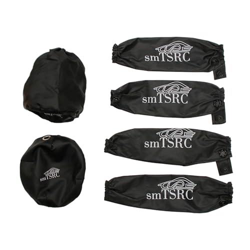 smTSRC Staubschutzhülle für Pull Starter Luftfilter und Dämpfer Kit 1/5 HPI Baja 5B 5T 5SC SS (Schwarz) von smTSRC