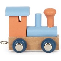 Small Foot 12568 - Buchstabenzug Polar Lokomotive lachs & eisblau von small foot