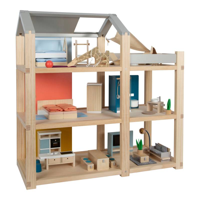 Small Foot Puppenhaus Natur mit Möbel Small Foot Puppenhaus Natur mit Möbel von small foot