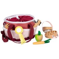 Small foot 12705 - Pferdepflegeset mit Tasche rot von small foot