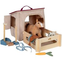 Small foot 12731 - Spielset Pferd mit Stall und Zubehör in der Tasche von small foot