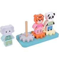 Small foot 12762 - Stapelspiel mit Zahnrad Jungle Friends von small foot