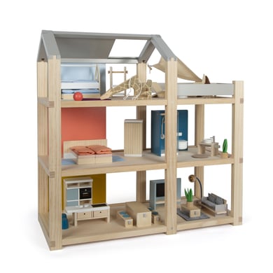 small foot® Puppenhaus Natur mit Möbeln von small foot®